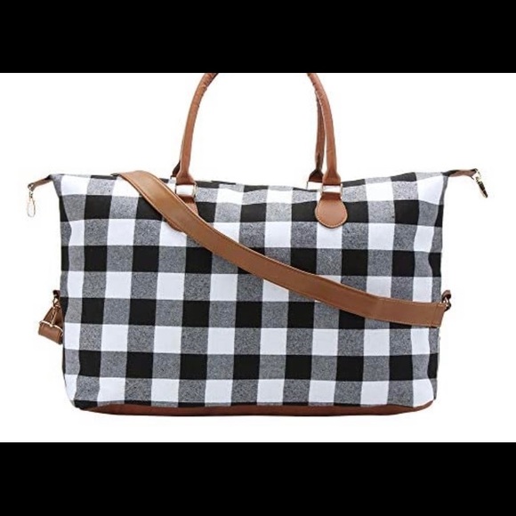 Handbags - Buffalo plaid weekender bag! New!